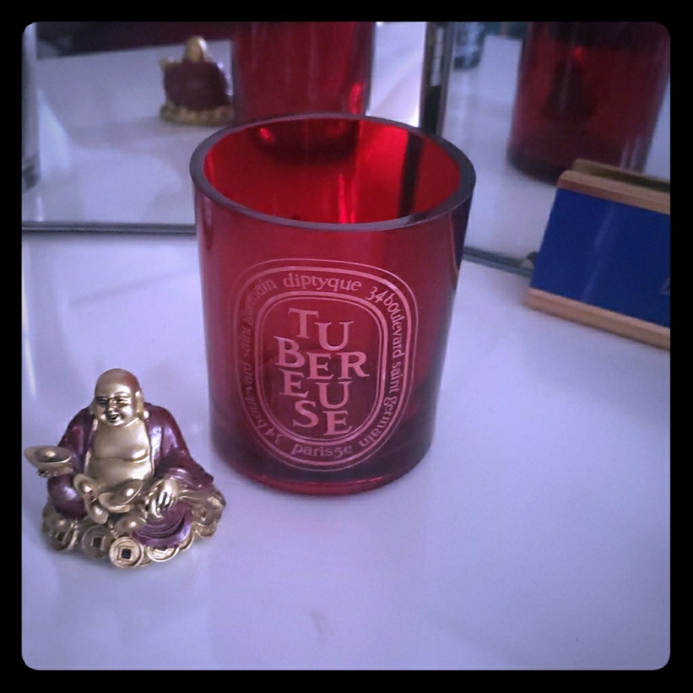 Large Red Diptyque Tubereuse jar